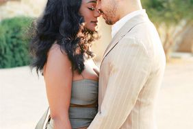 rehearsal dinner couple portrait