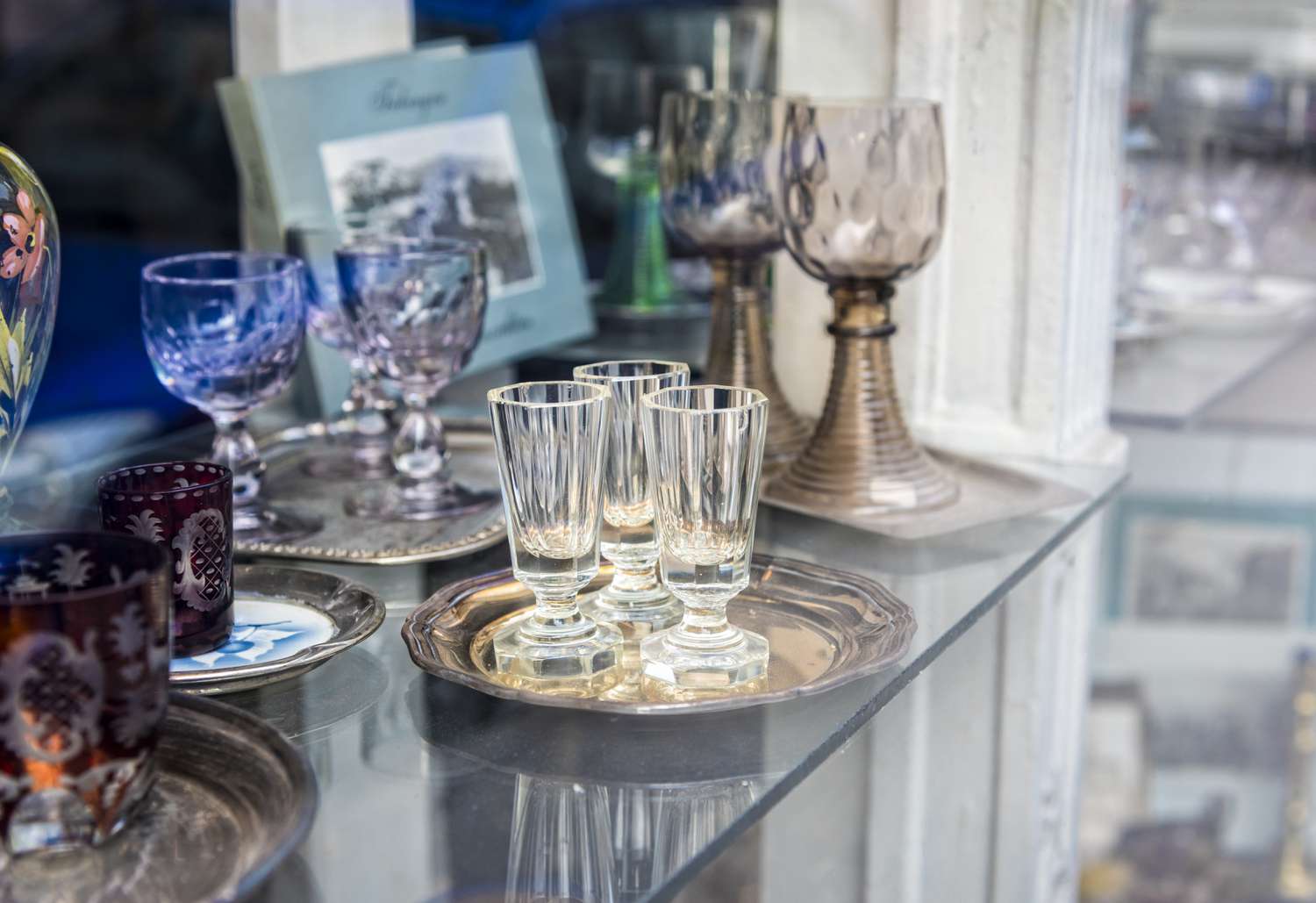 Glasses in an Antique Shop