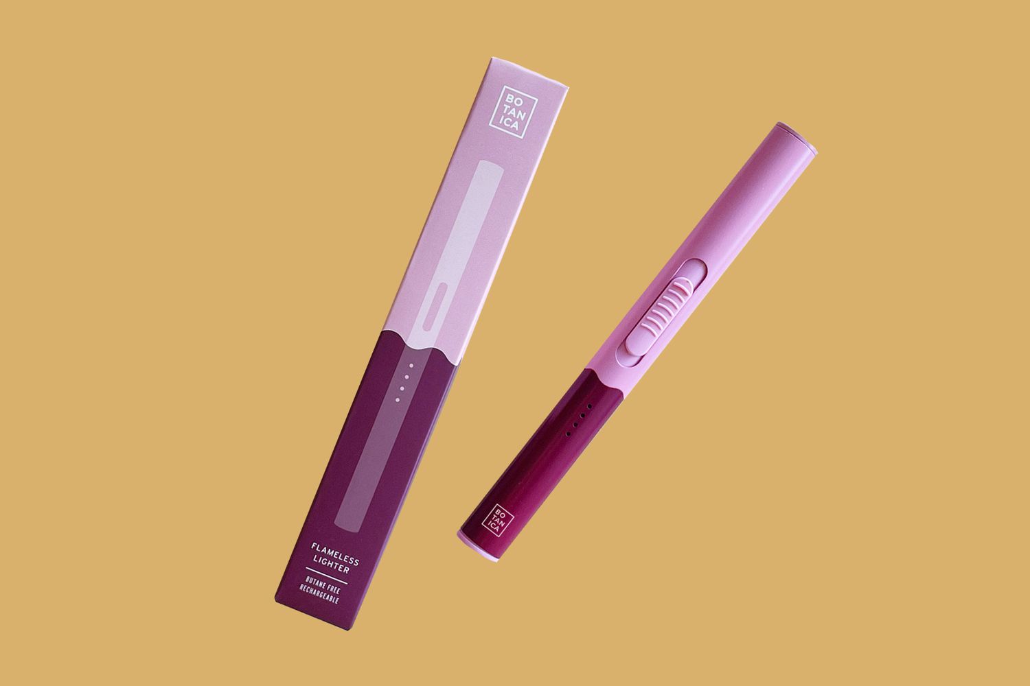 berry colored flameless lighter 