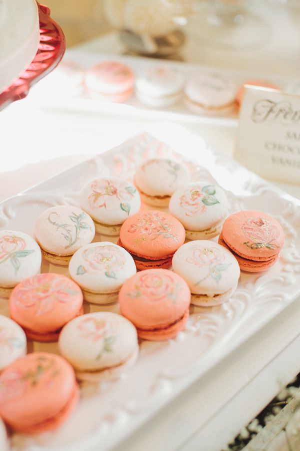 painted macarons
