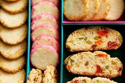 box of tropical fruit biscotti and vanilla sugar cookiesAlpha Smoot