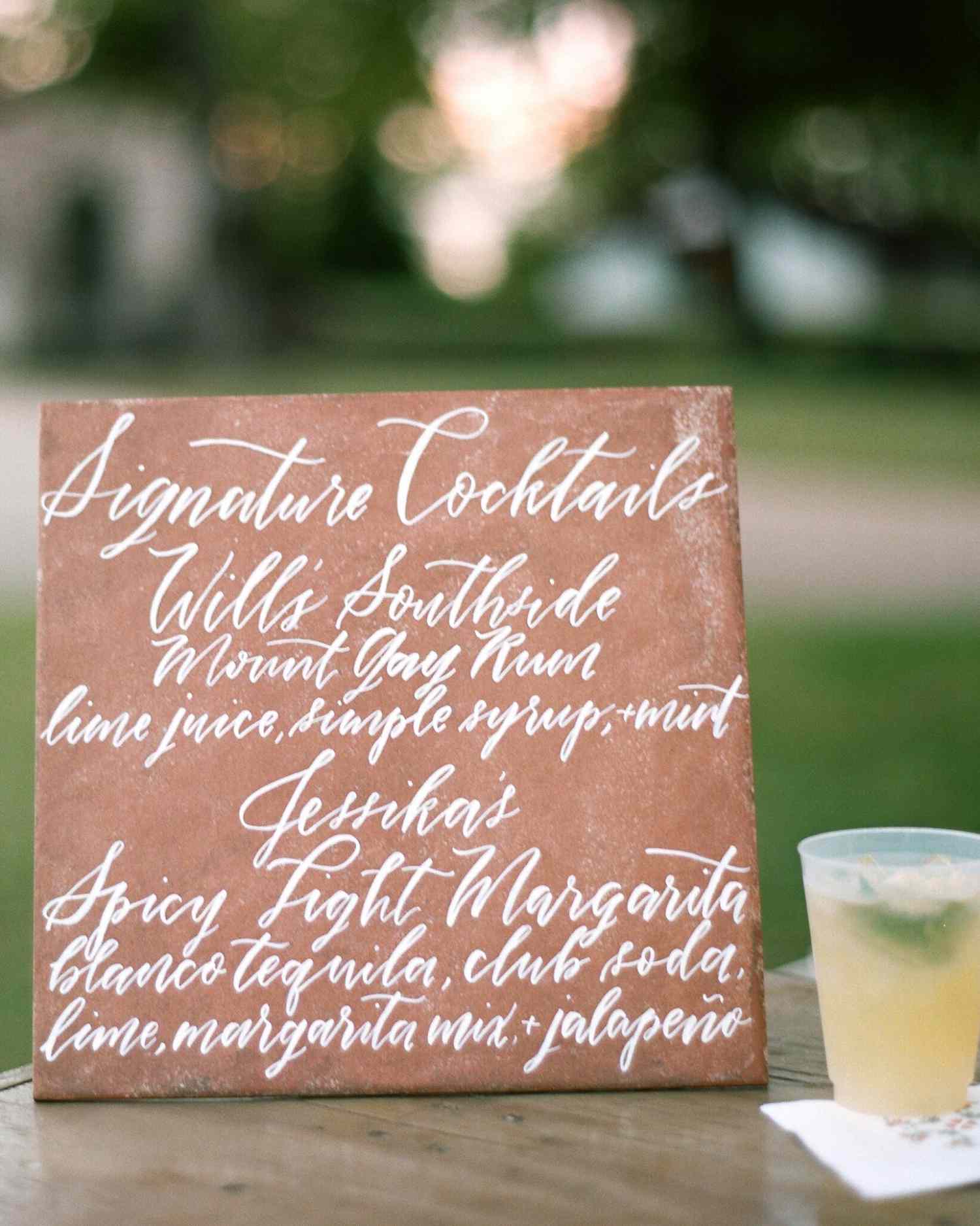 jessika william wedding cocktails