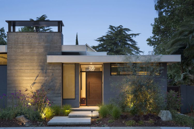 pavers modern front porch