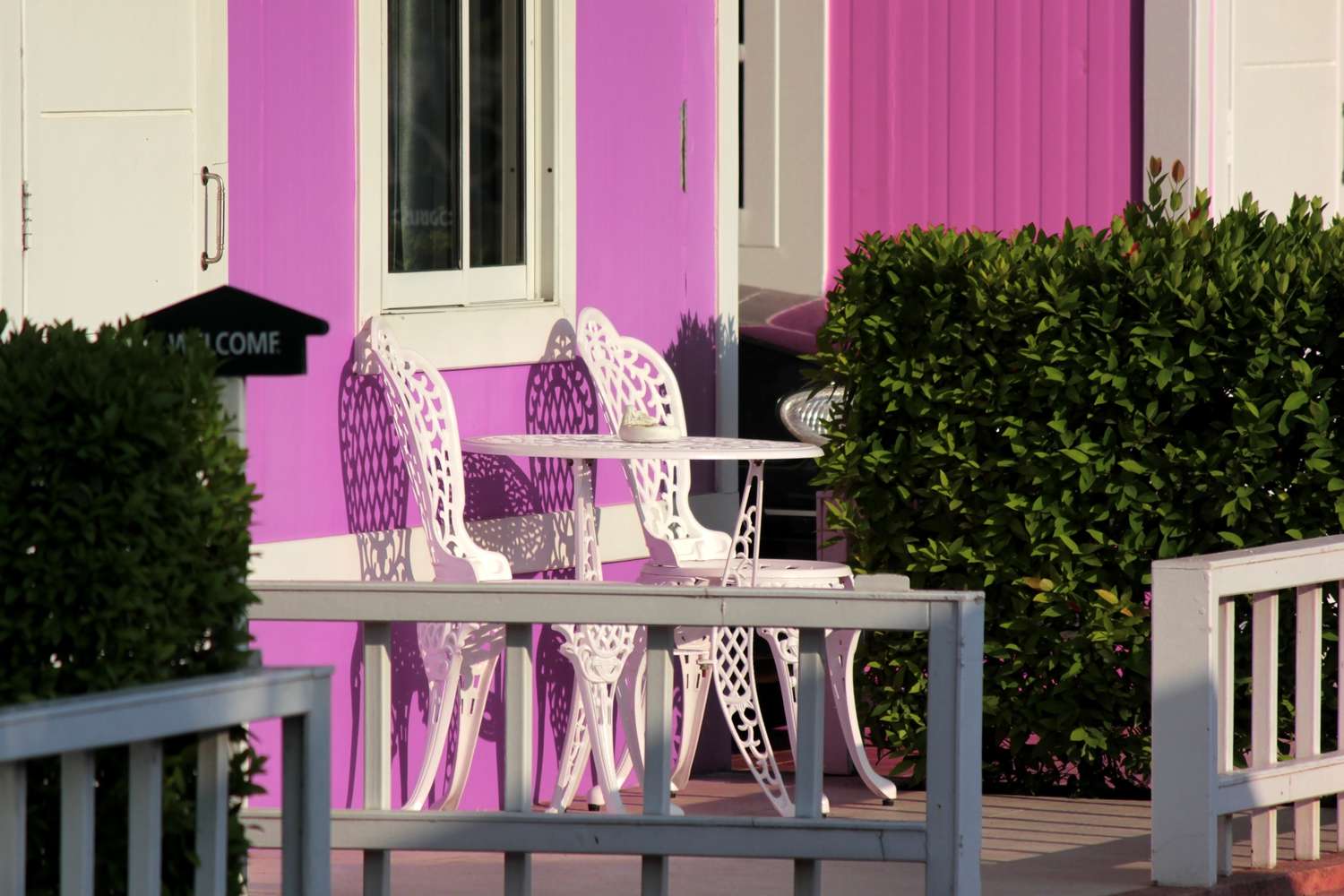 pink front porch 