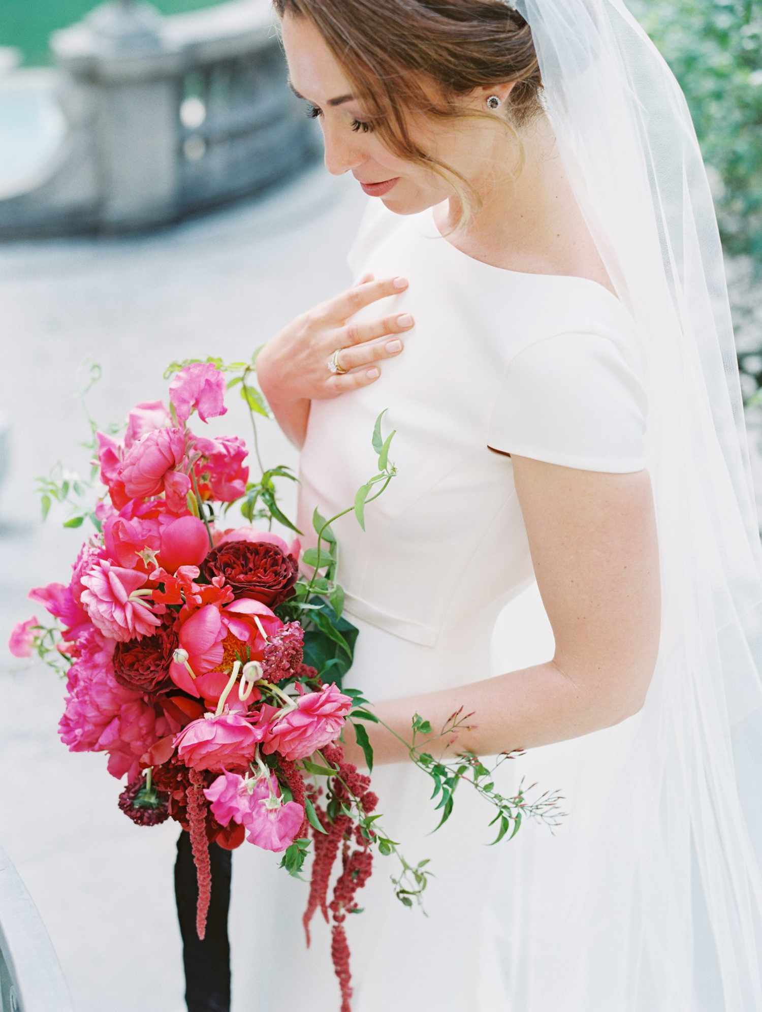 Bride Wearing Subtle Earrings