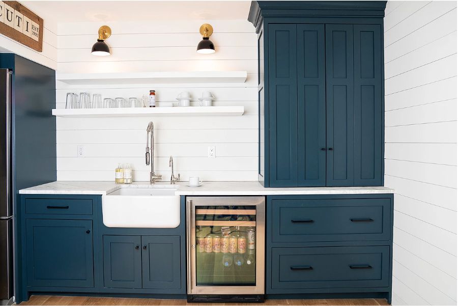 shiplap kitchen sink counter