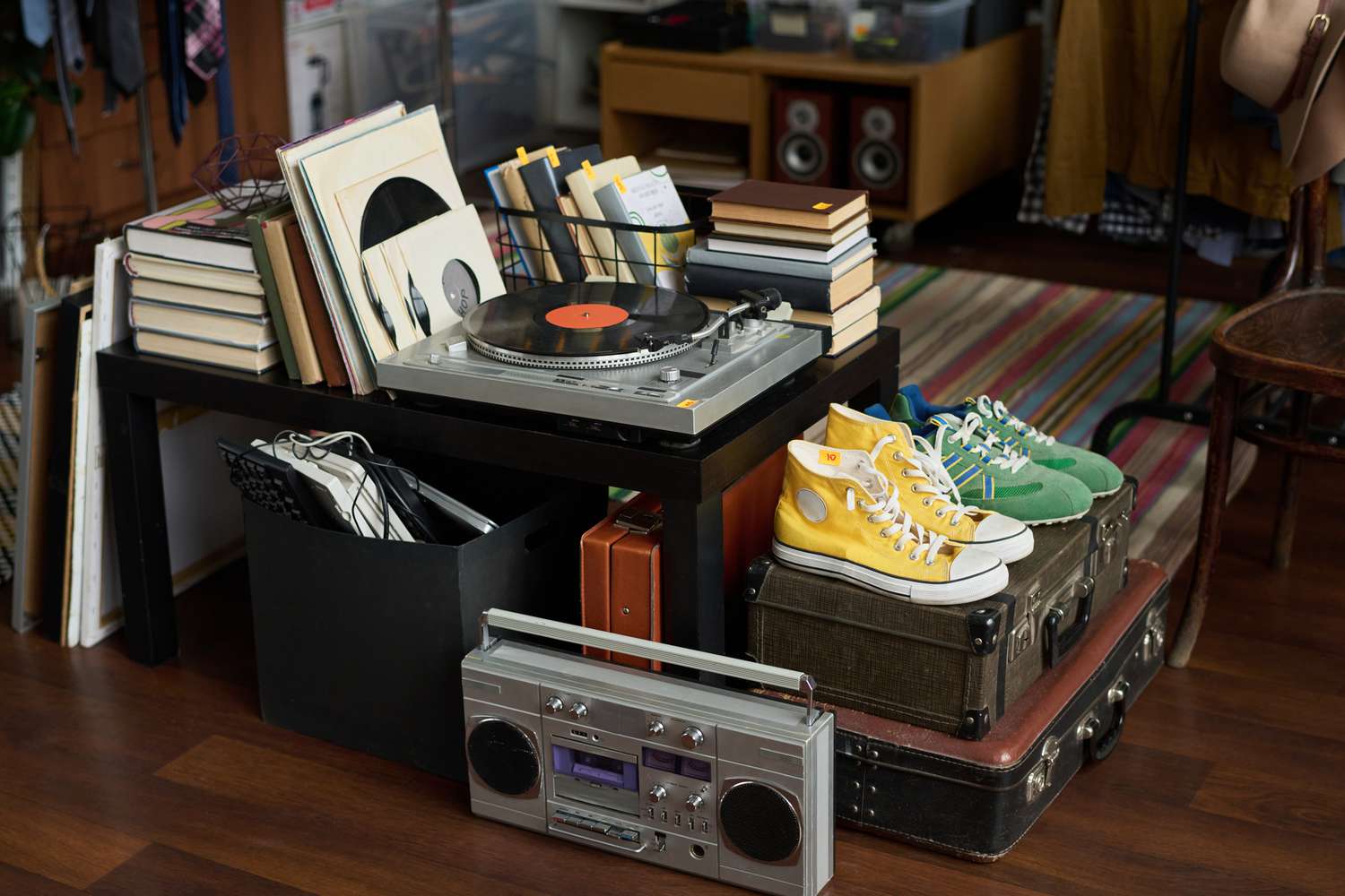 Electronics in a thrift store