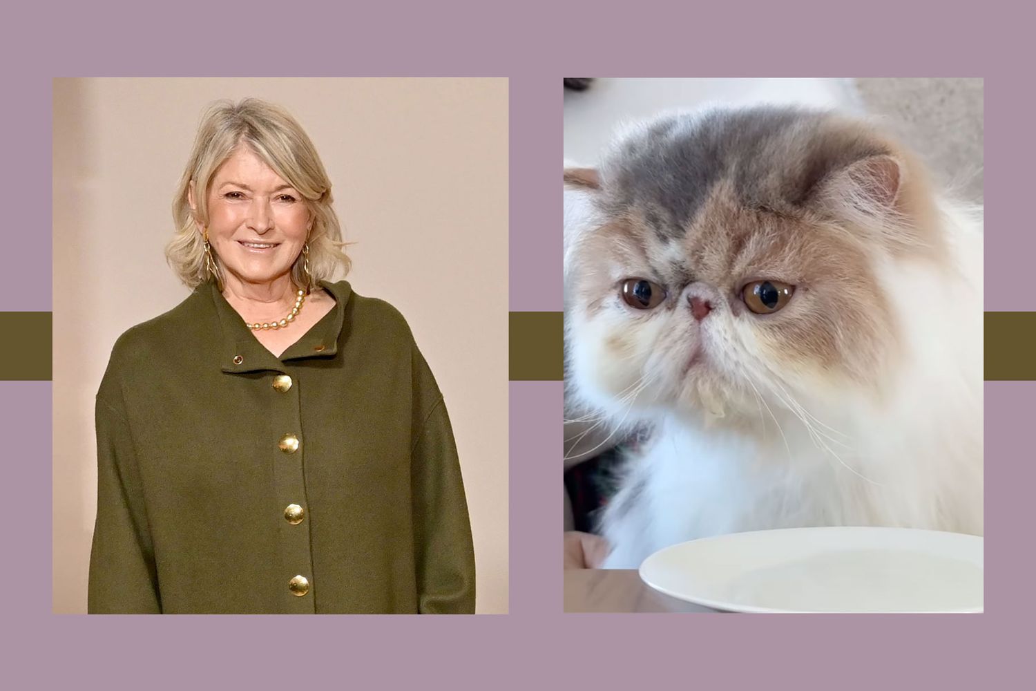 Martha with cat, Dahlia