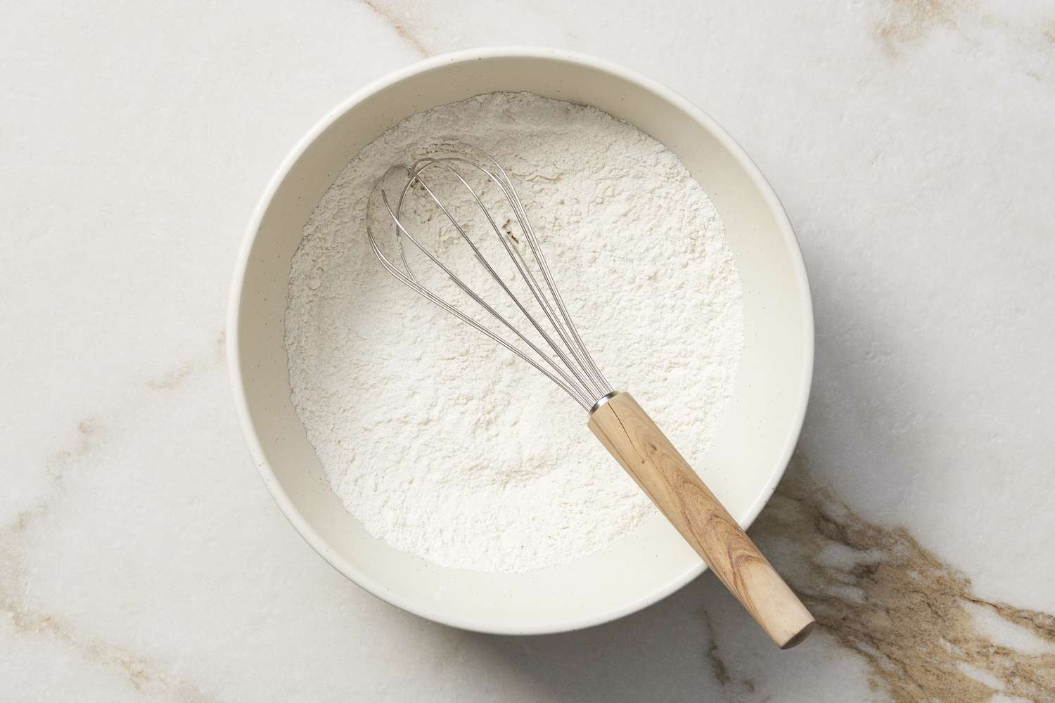 Dry ingredients flour for pancakes