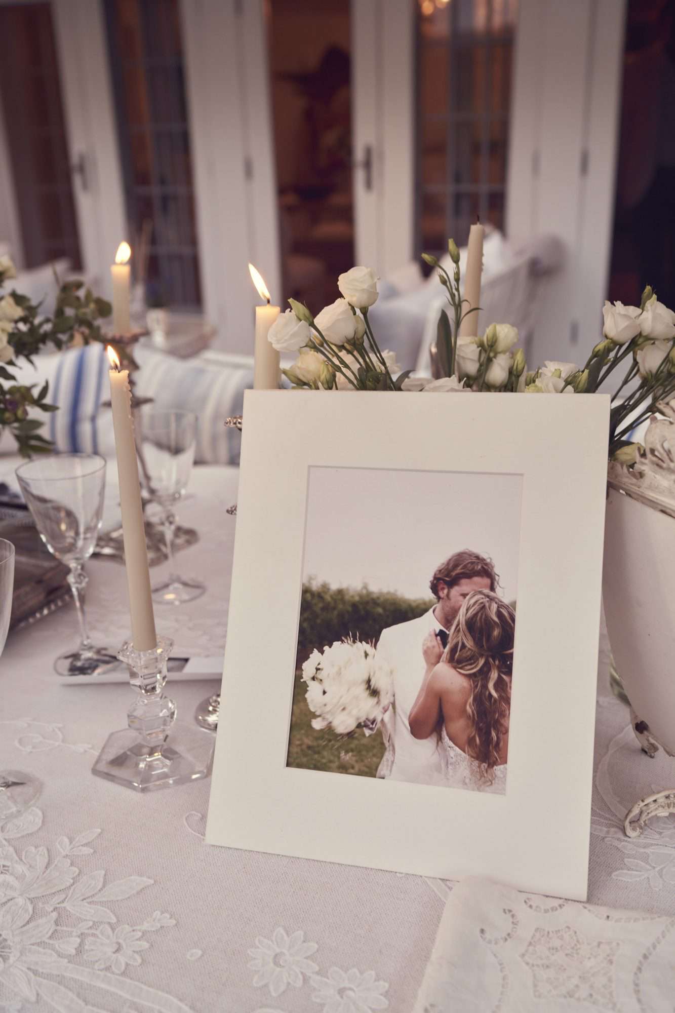 Wedding Photos on Tables