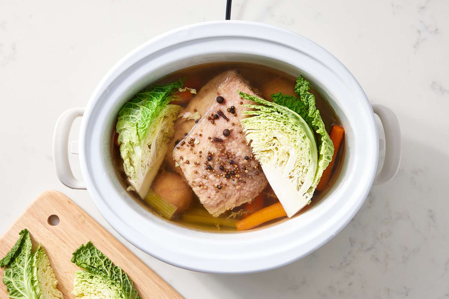 Step 4 - Add cabbage and cook