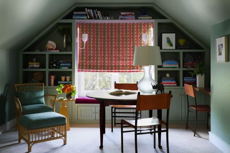 cozy attic reading library 