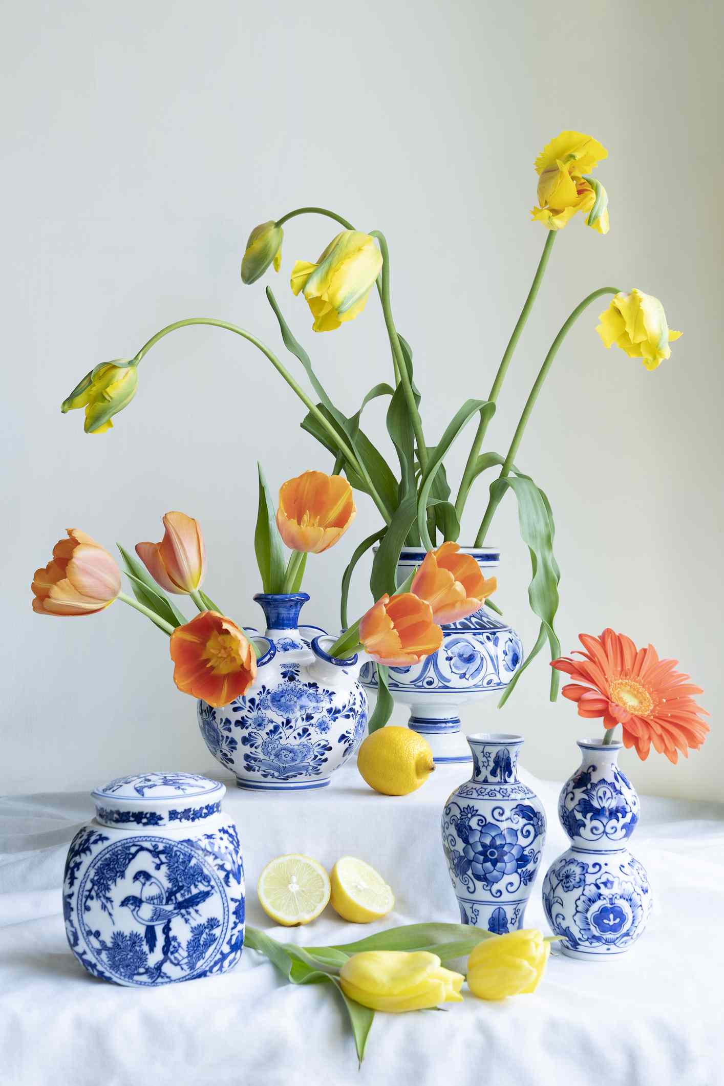 Delftware tulip vase