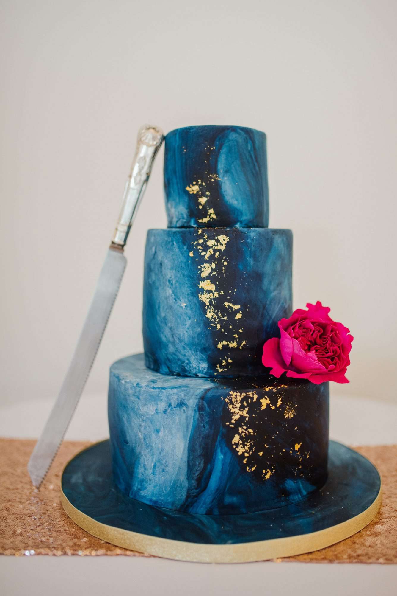 Blue Celestial Wedding Cake