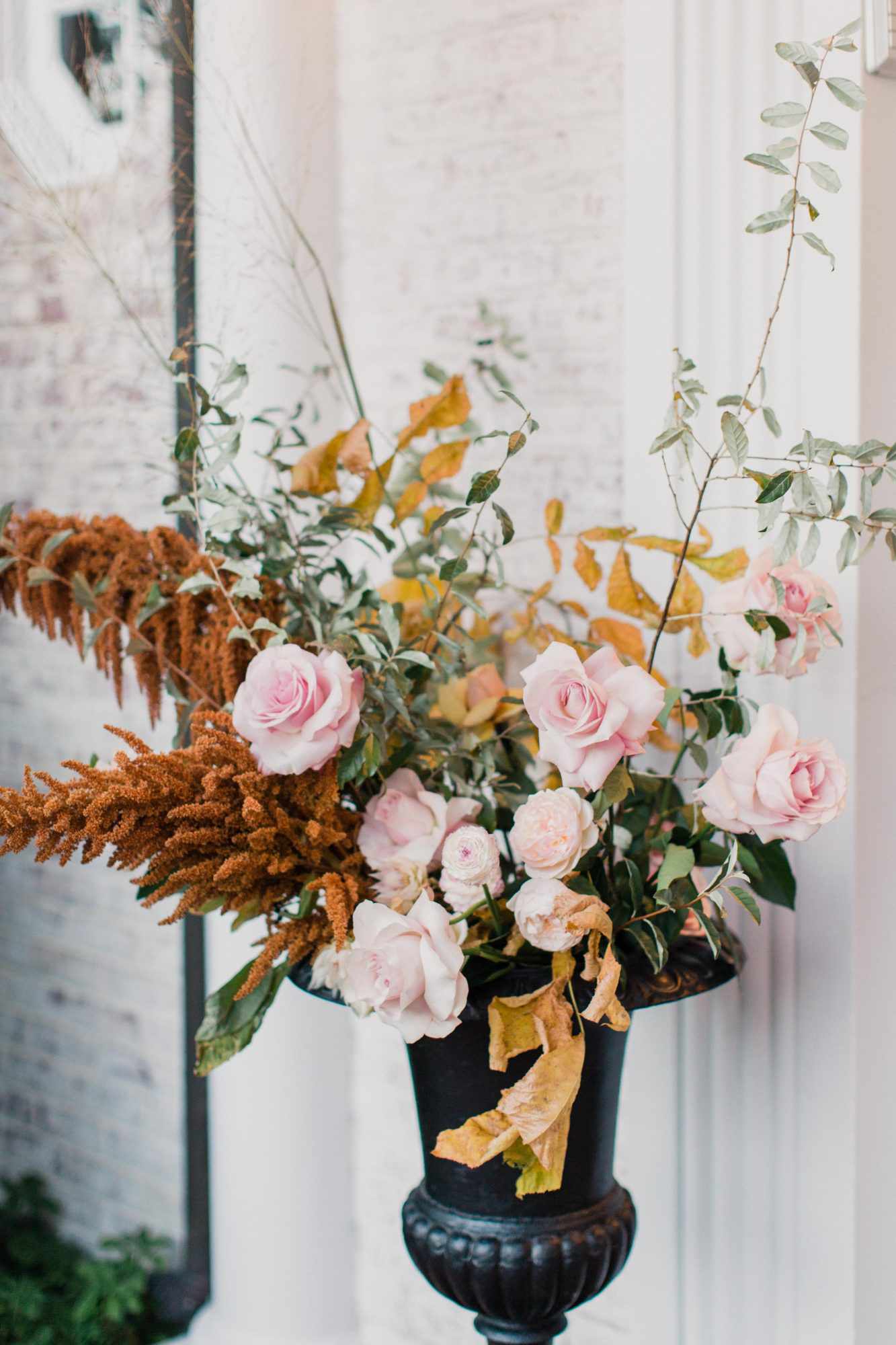urn flower arrangement