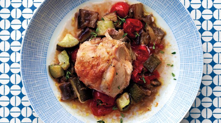 Roasted Chicken Breasts with Ratatouille
