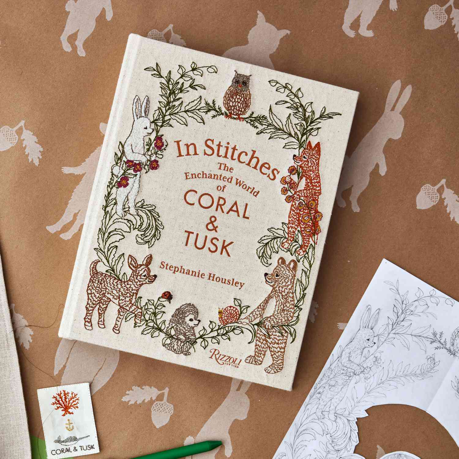 Cover of In Stitches embroidered book