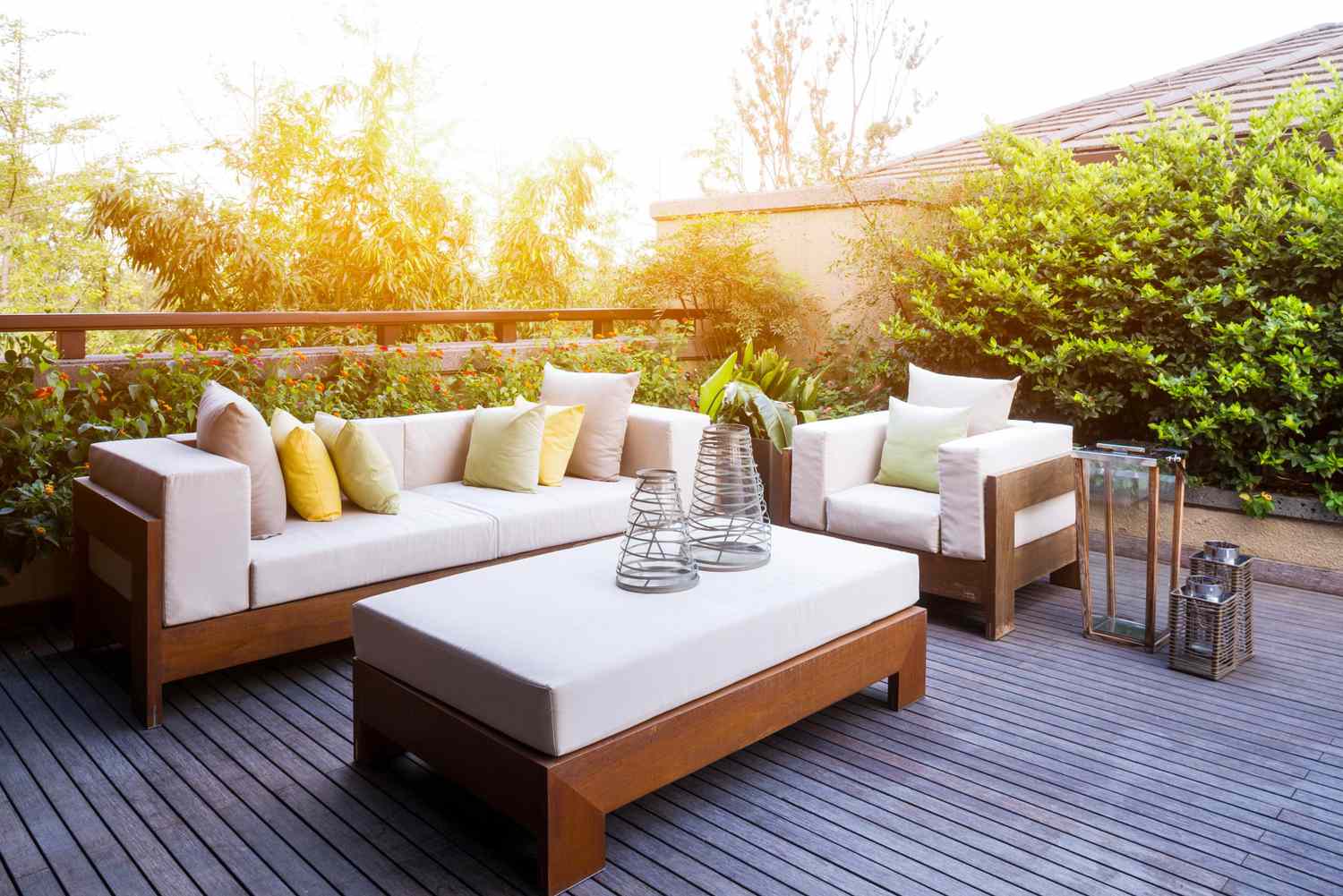 Elegant furniture and design in modern patio