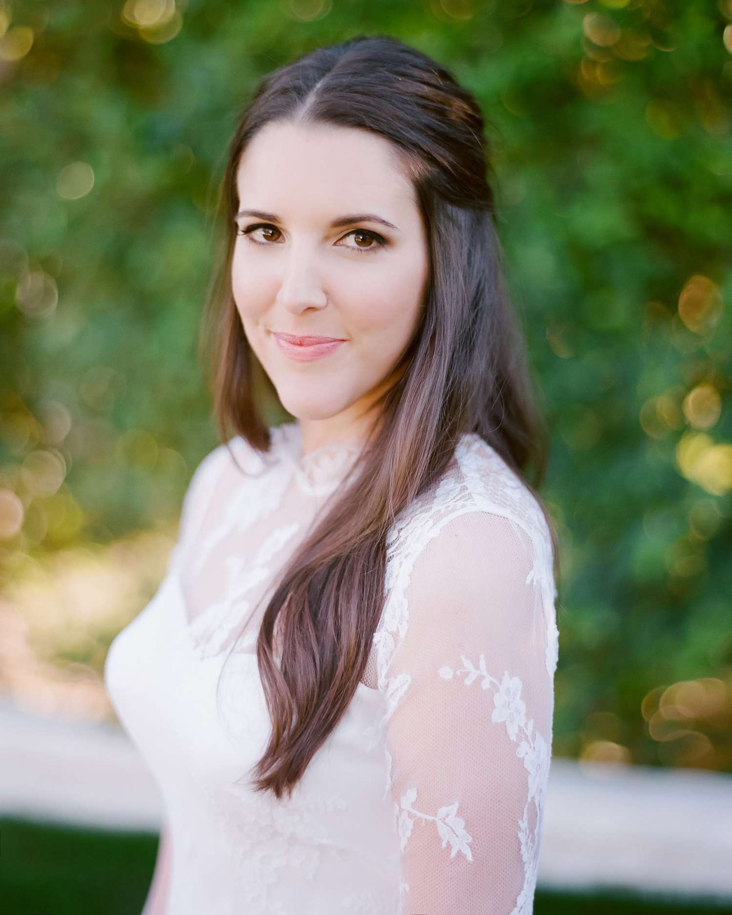 Half-Up, Half-Down Wedding Hairstyle