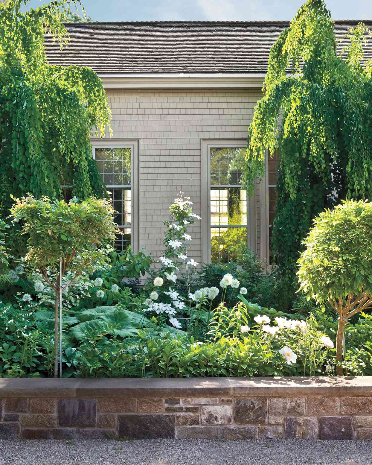 lush green plants and landscaping at bedford