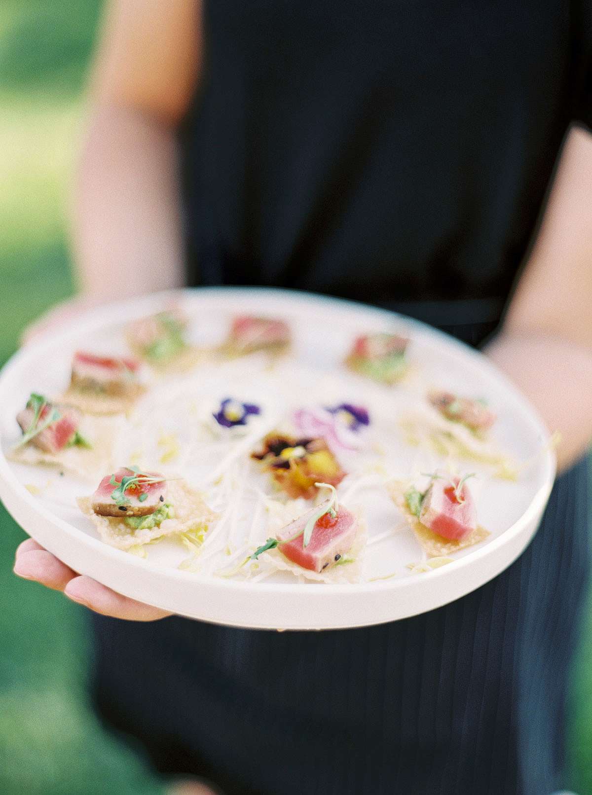 jena donny wedding appetizers on tray