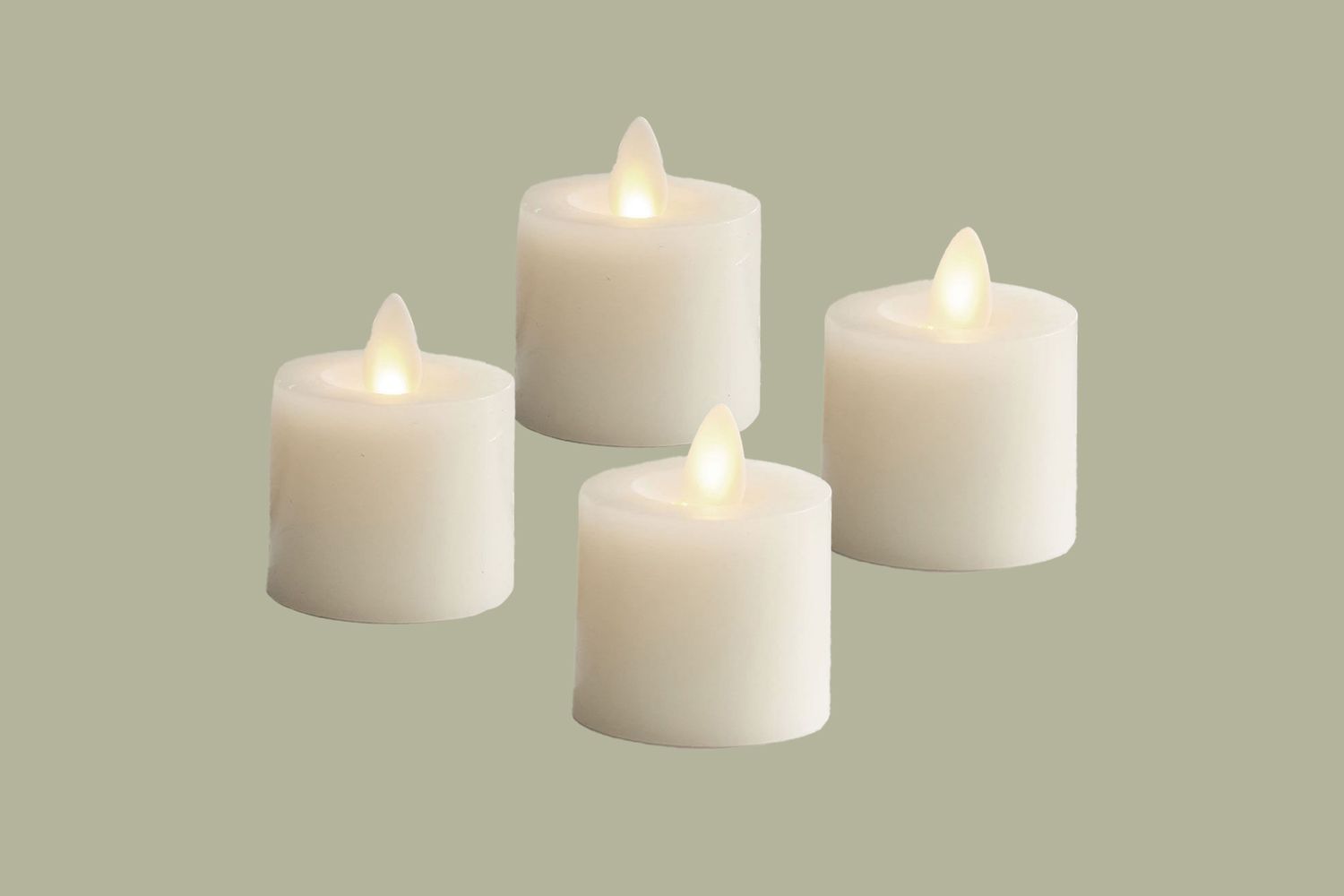 Pottery Barn Premium Flickering Flameless Wax Votive Candle - Set of 4