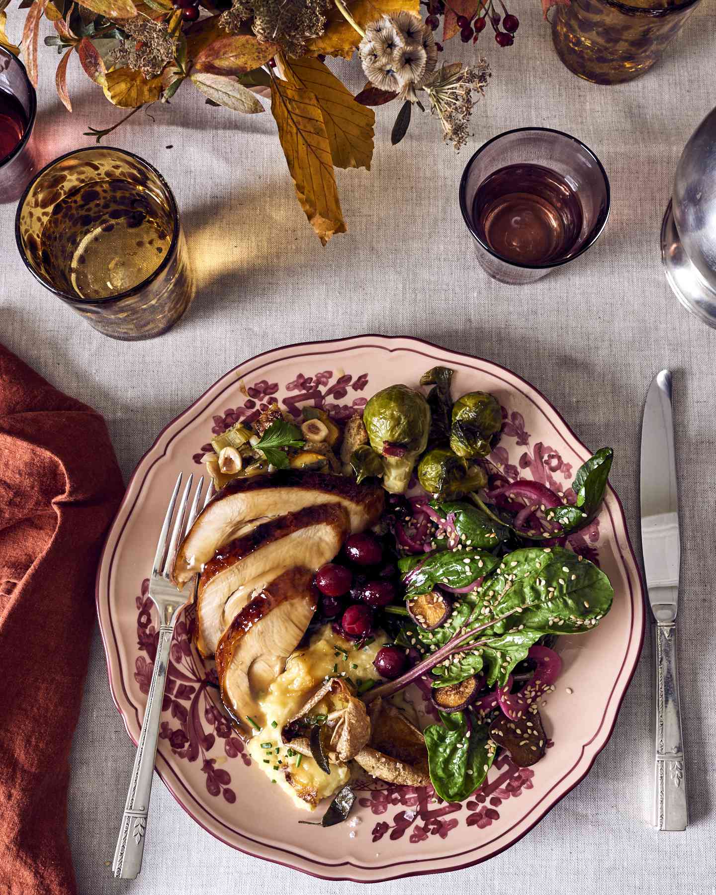 plate of thanksgiving food