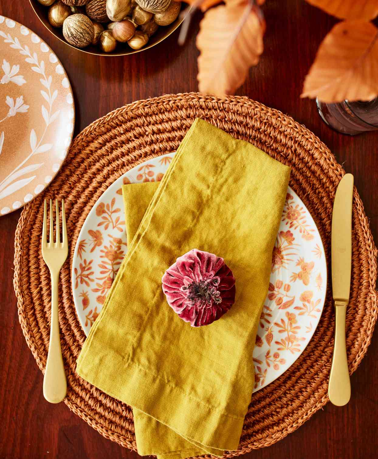 autumnal place setting