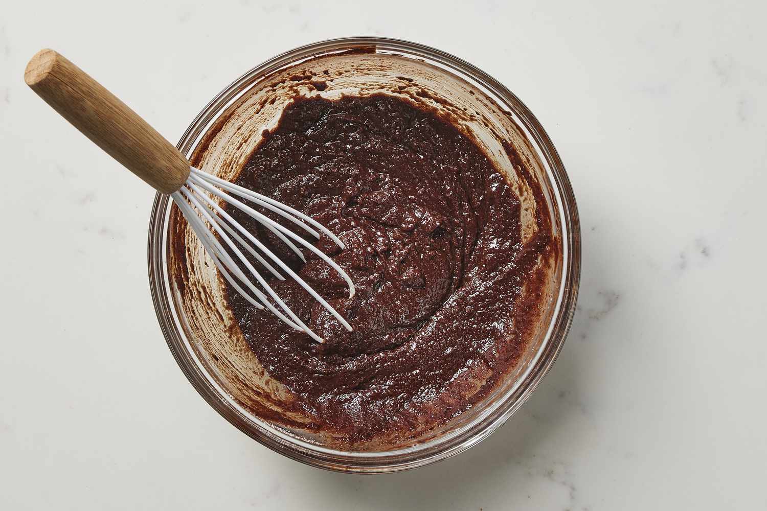 Chocolate and sugar in glass bowl