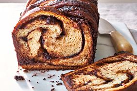 chocolate-cinnamon swirl bread sliced