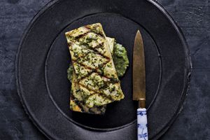 Tofu with pesto