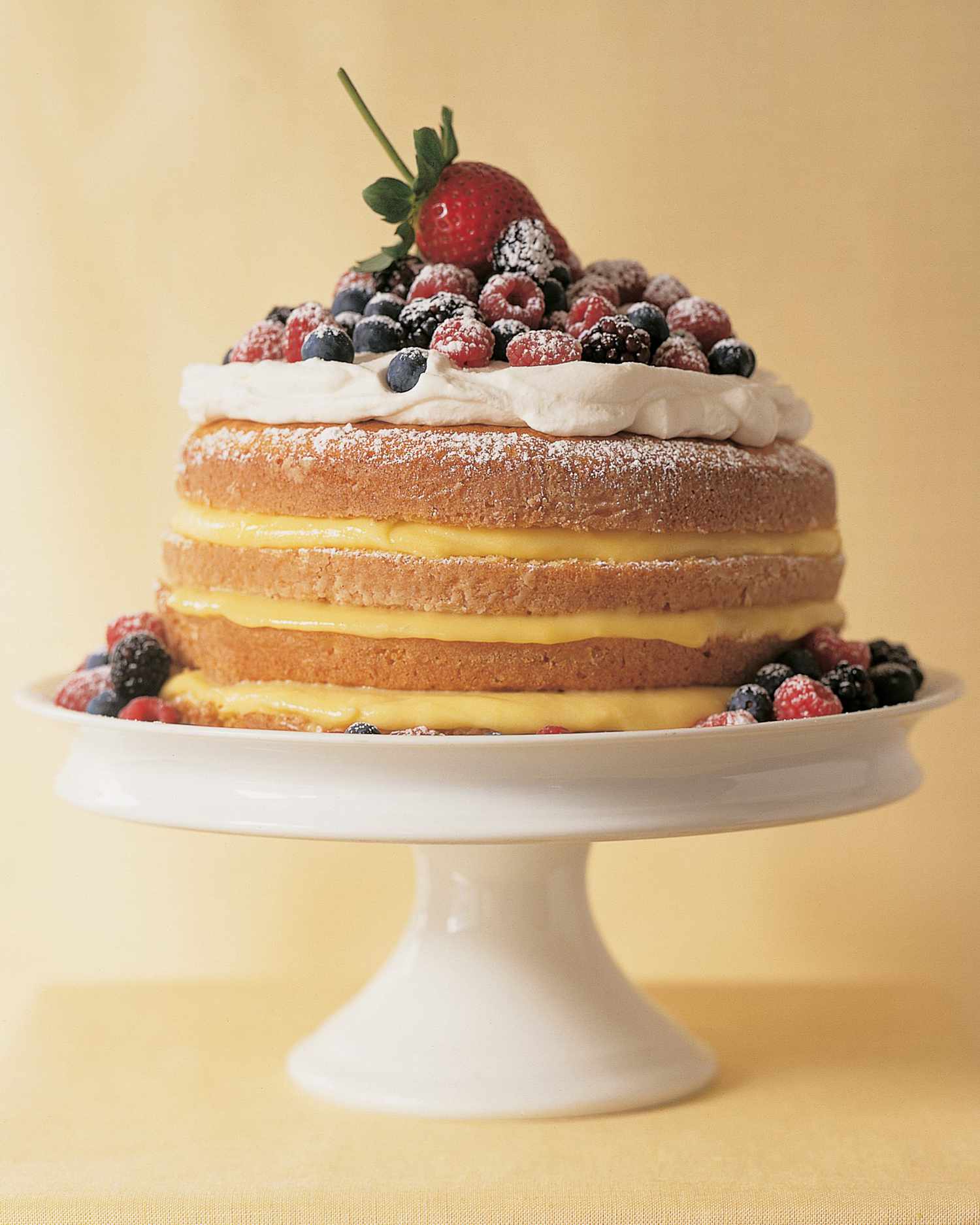 Wedding Cake with Berries, Grapes, Figs, and Pears