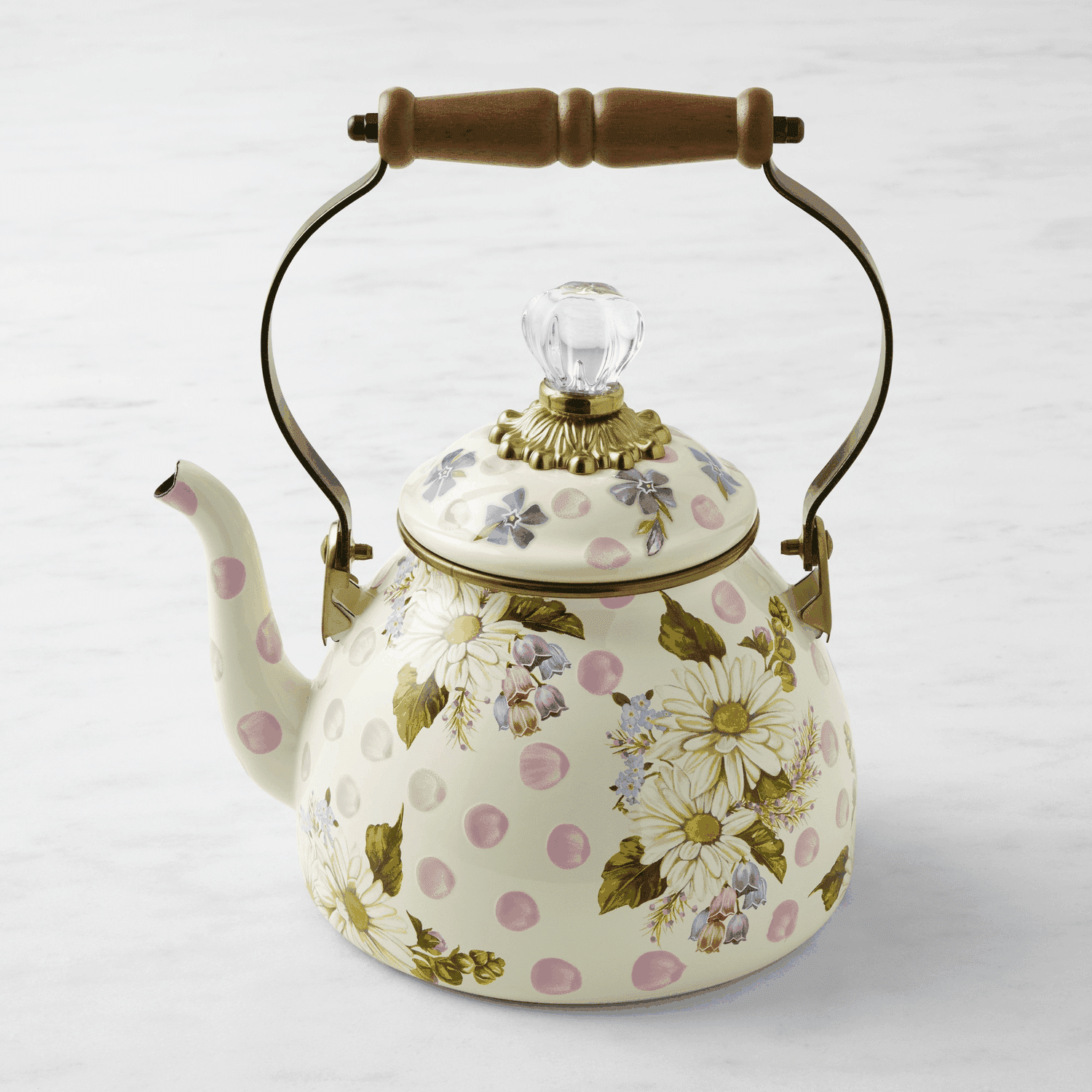 MacKenzie Childs floral tea pot. 
