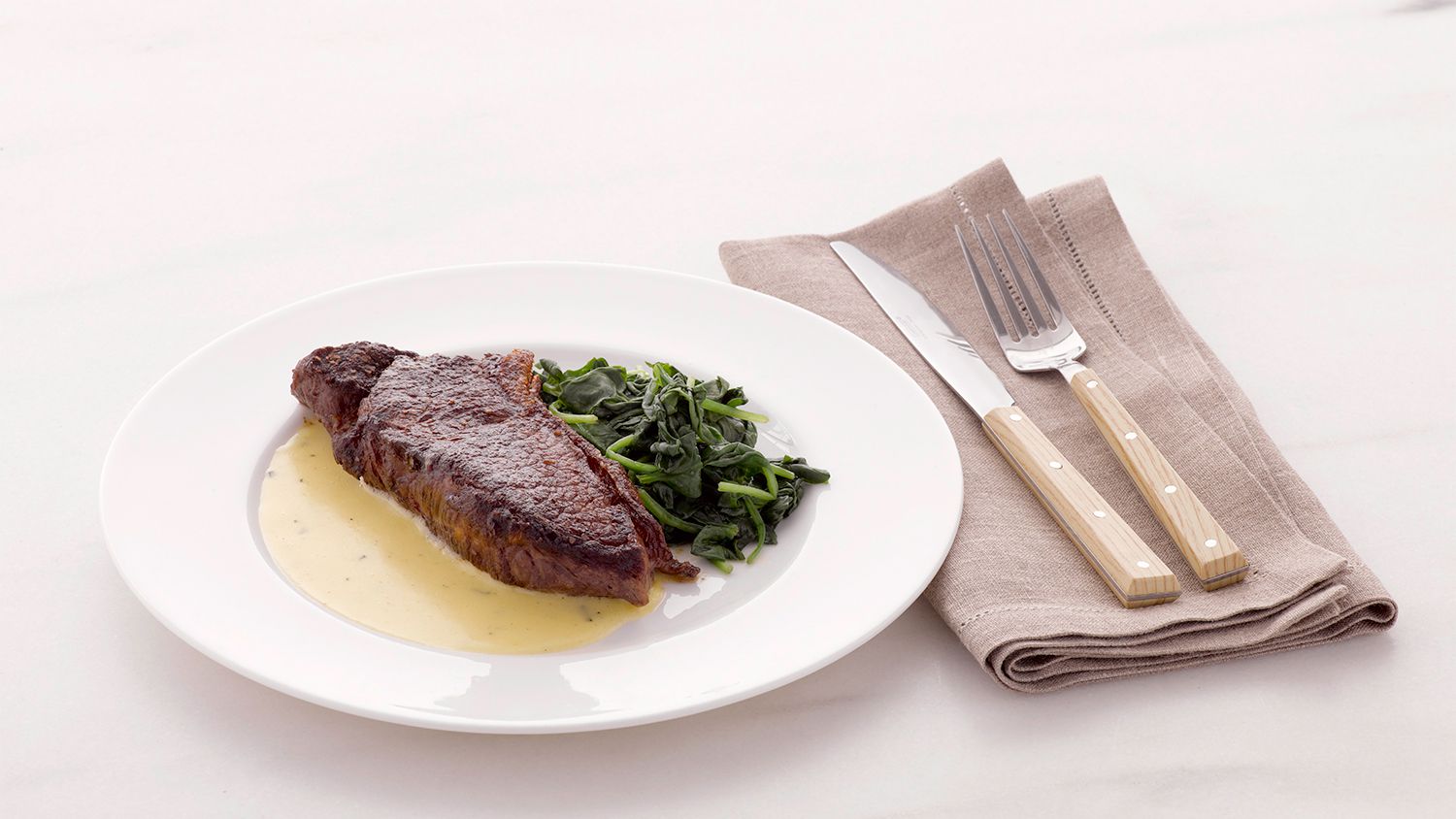 bernaise sauce on a steak