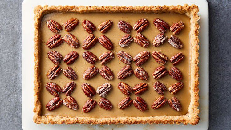 butterscotch pie with pecan shortbread crust