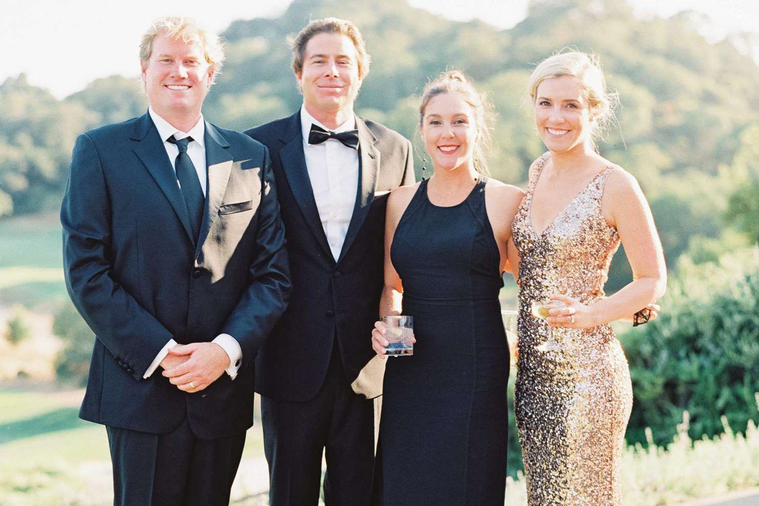 black-tie wedding guests