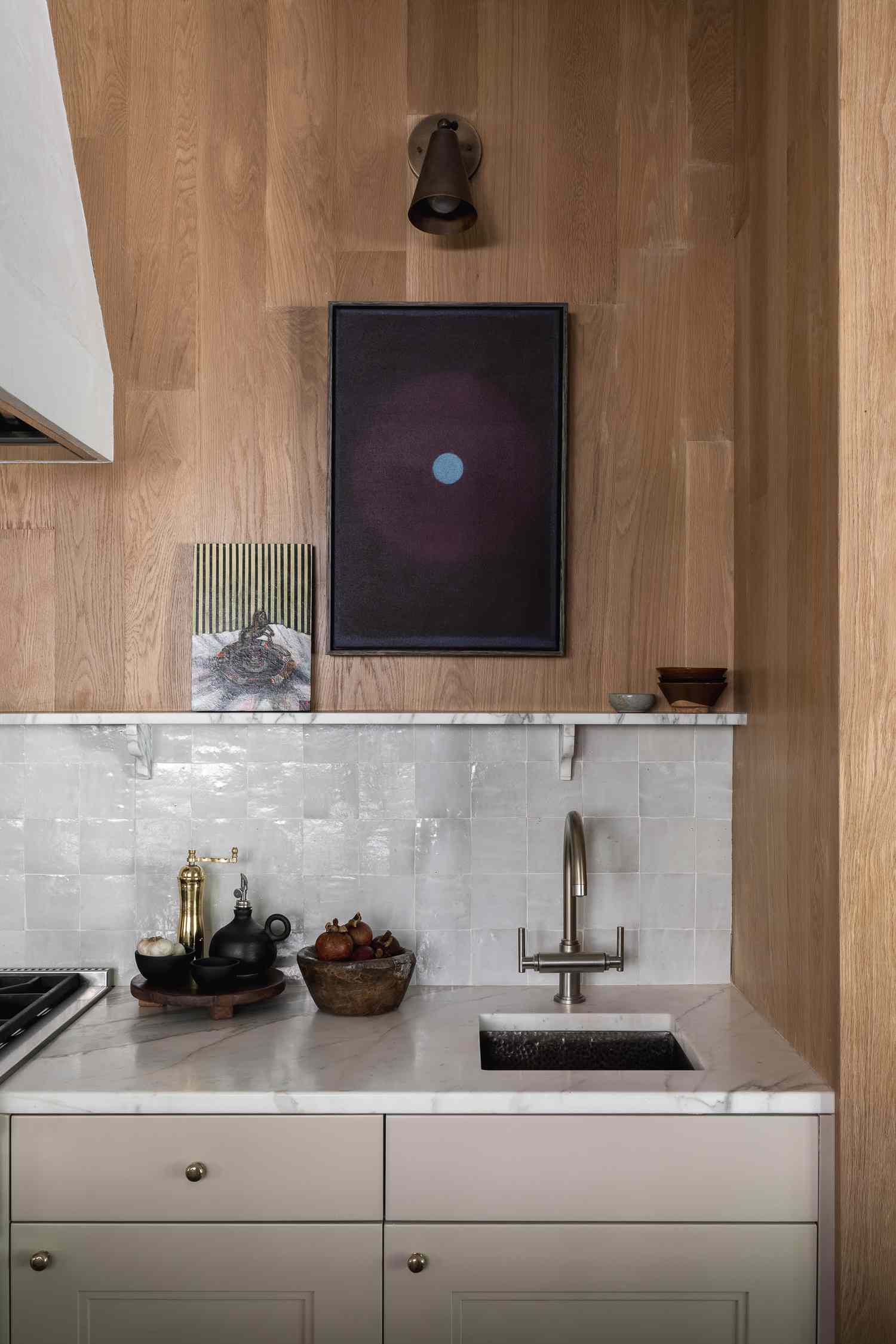 paintings in kitchen