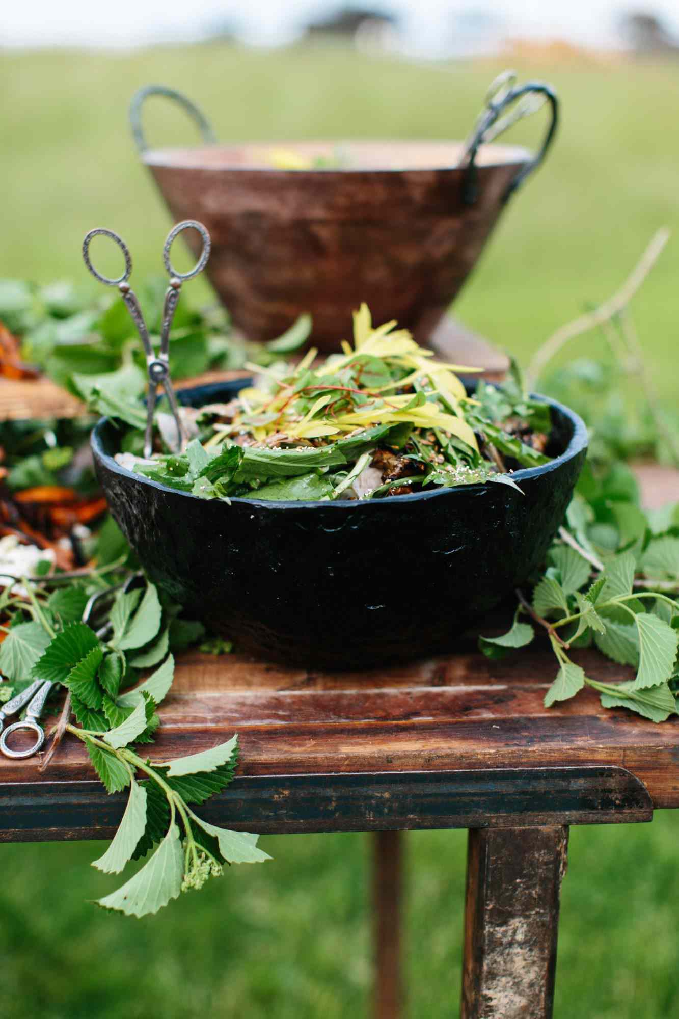molly ed wedding buffet table