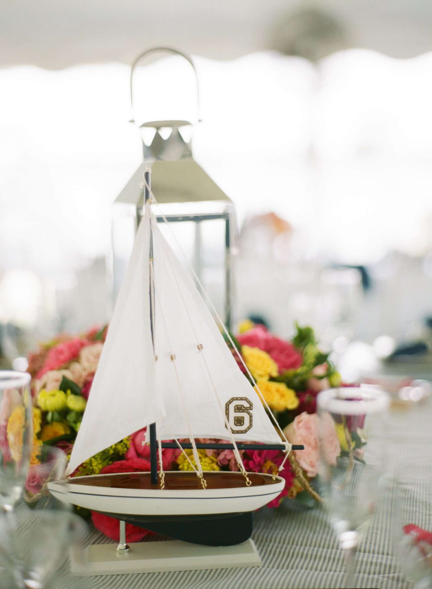 wedding decor sailboat table numbers