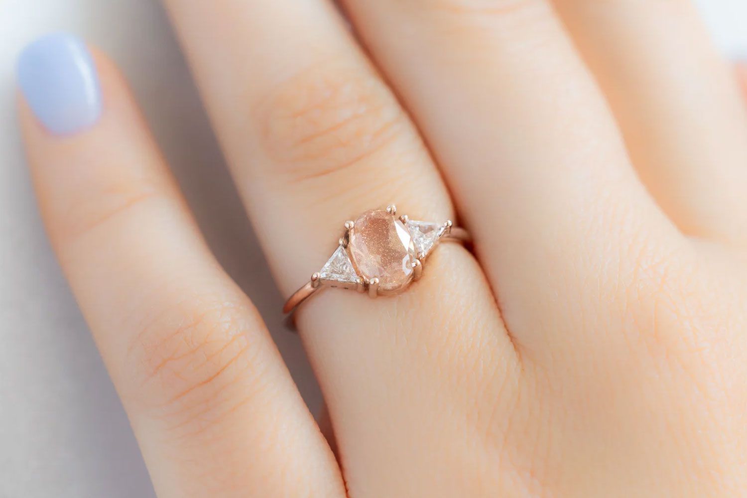 Pink engagement ring