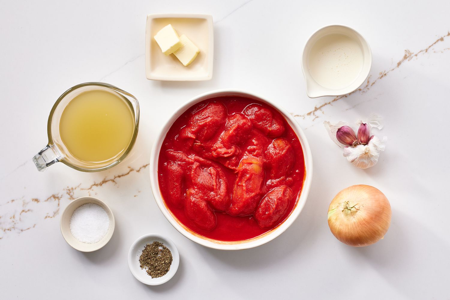Ingredients of Creamy Tomato Soup