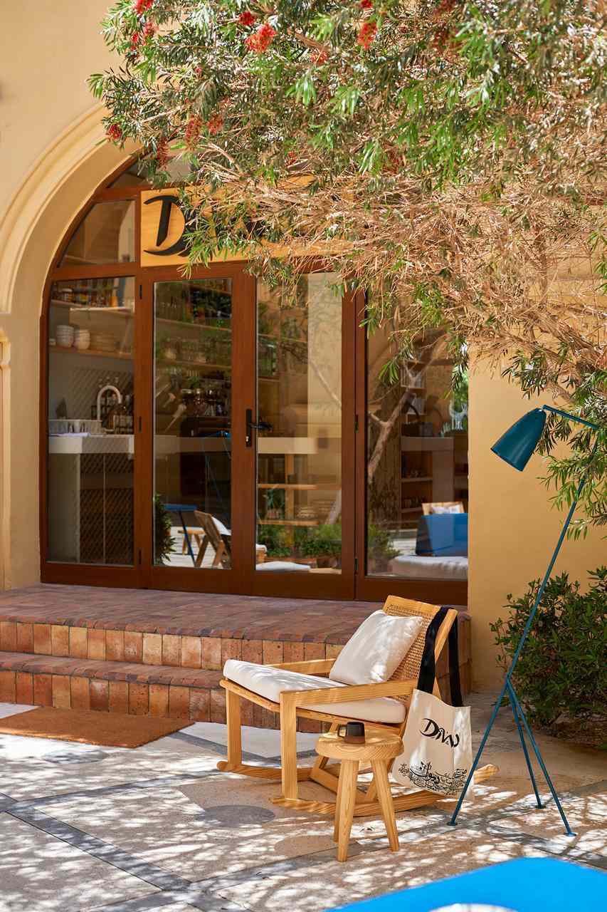 book store with outdoor cafe