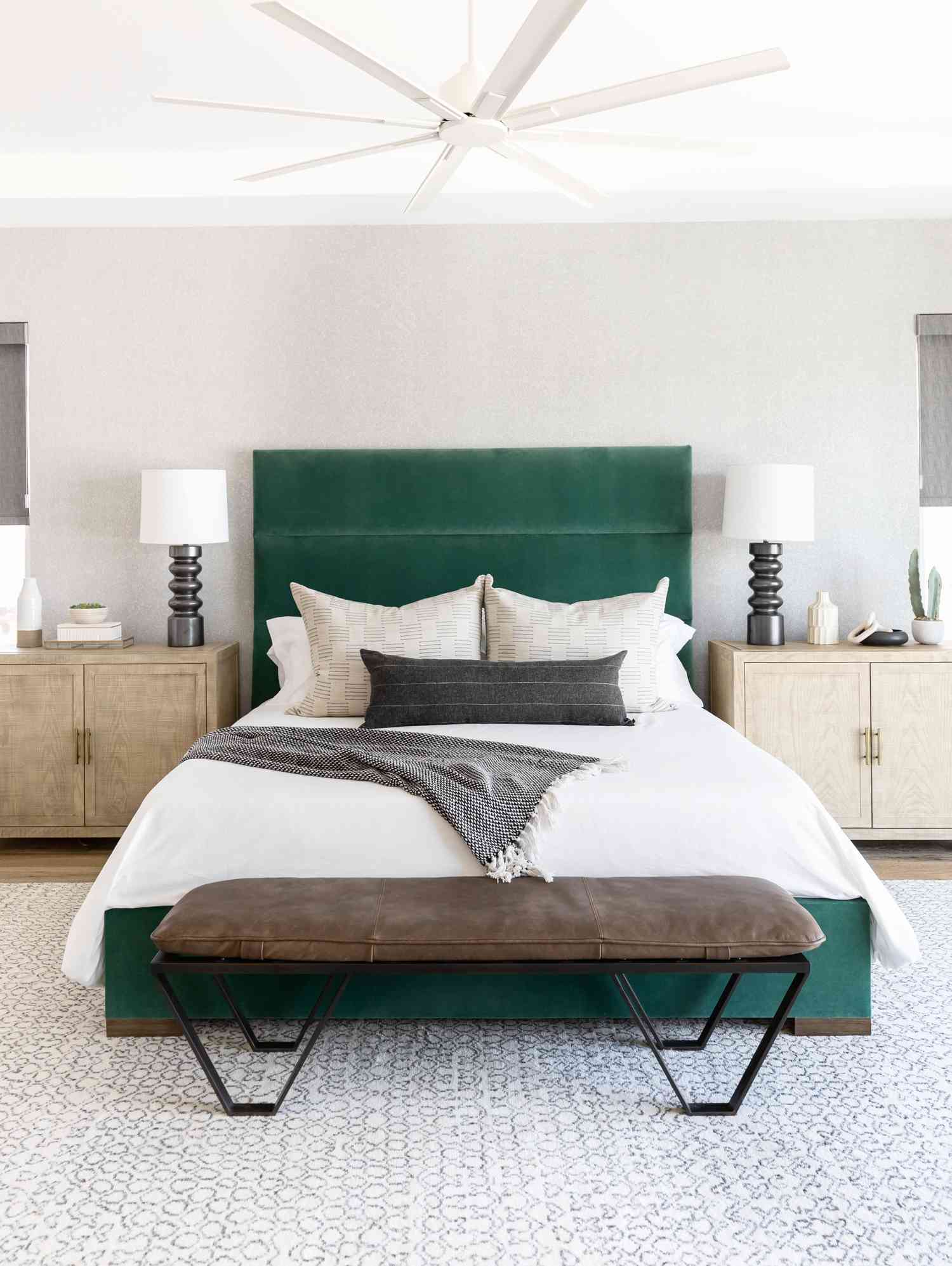 green bed frame