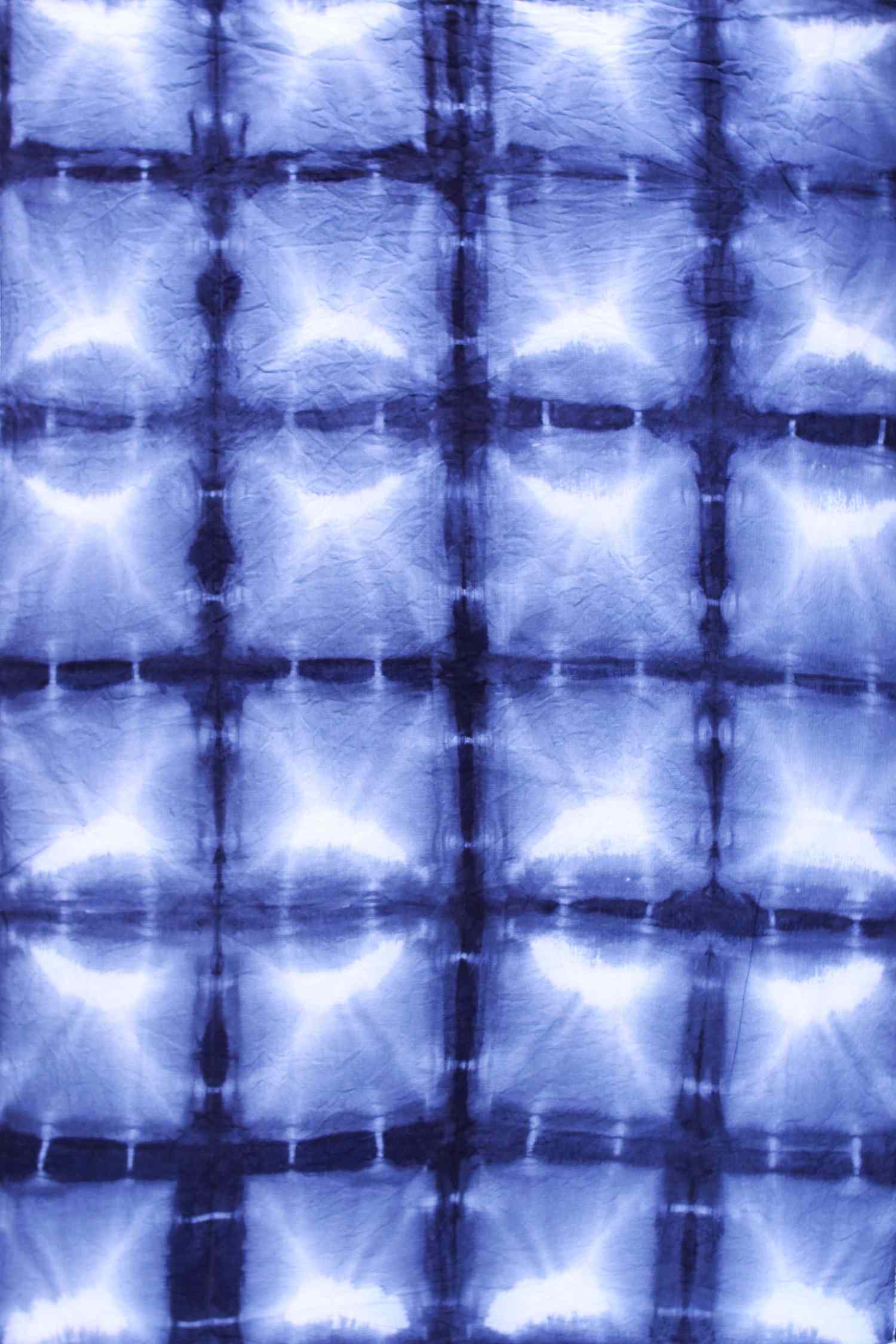 blue itajime square pattern