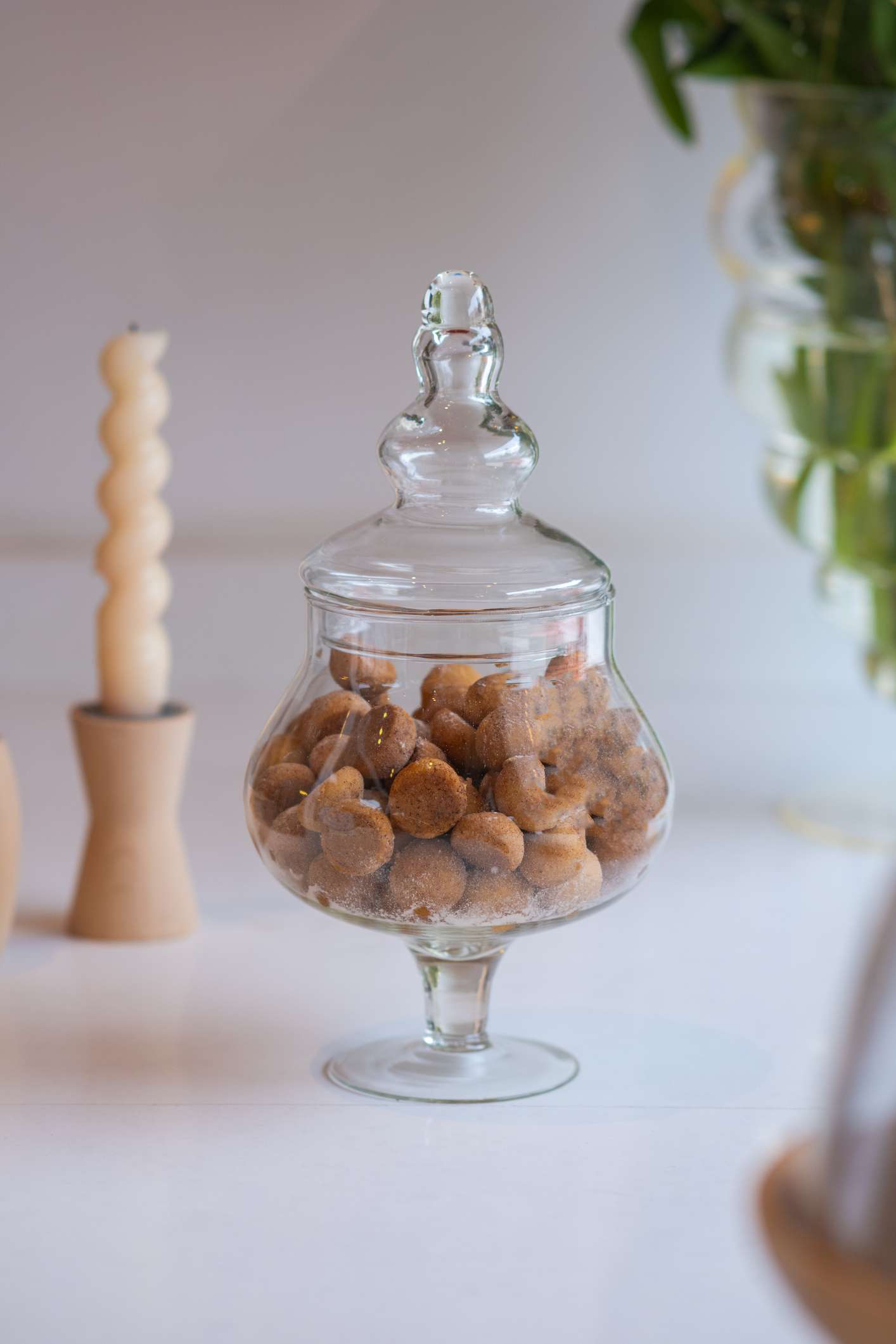 Glass jar with treats