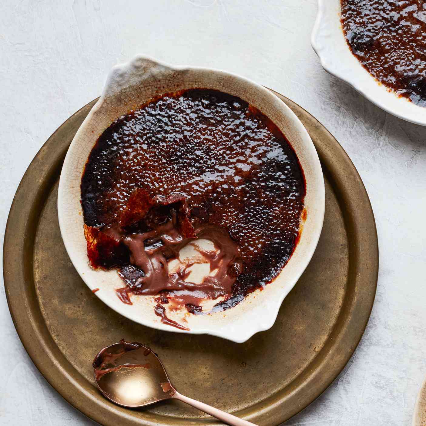 No-Bake Chocolate-Eggnog CreÌme BruÌleÌe