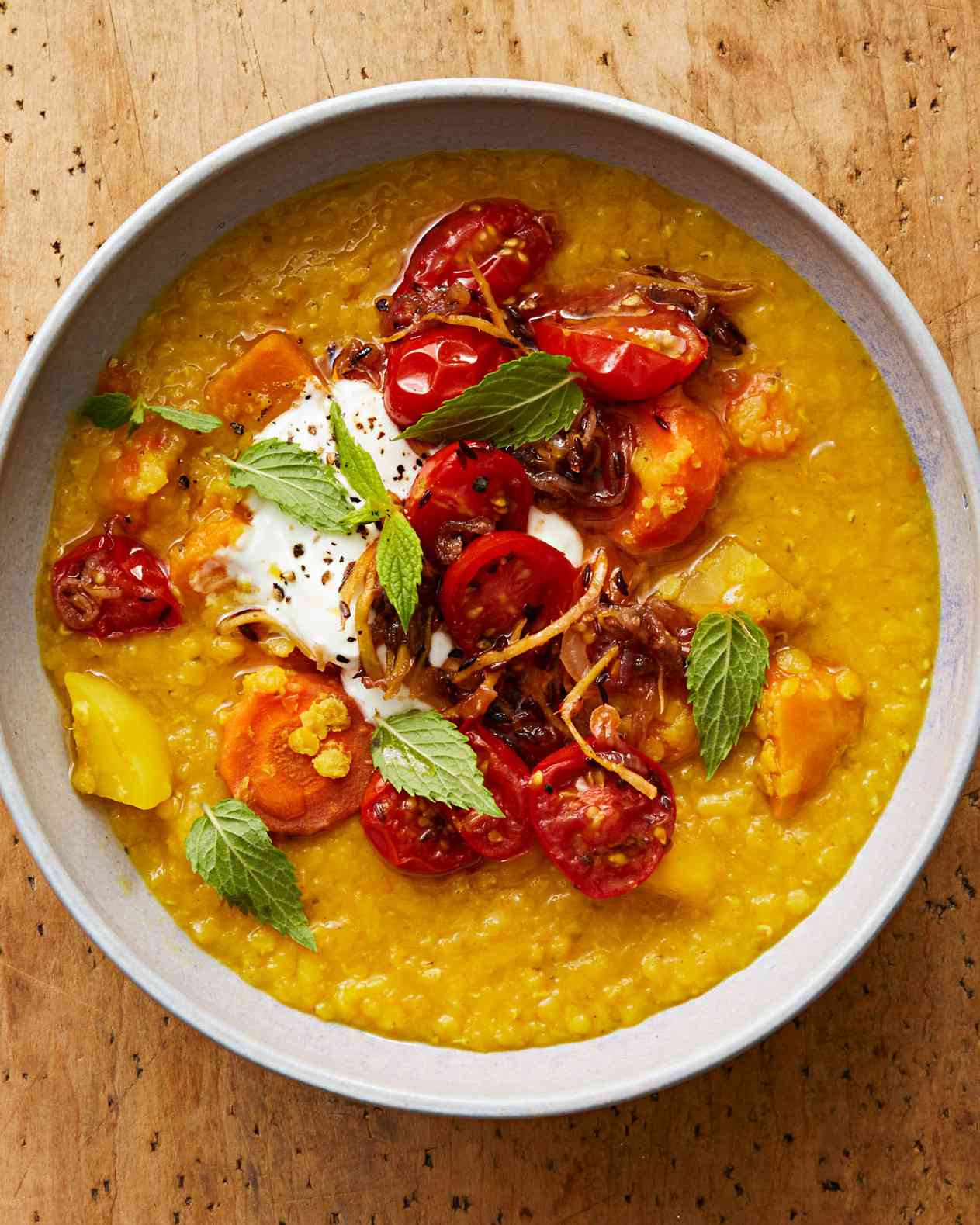 golden dal gingered tomatoes