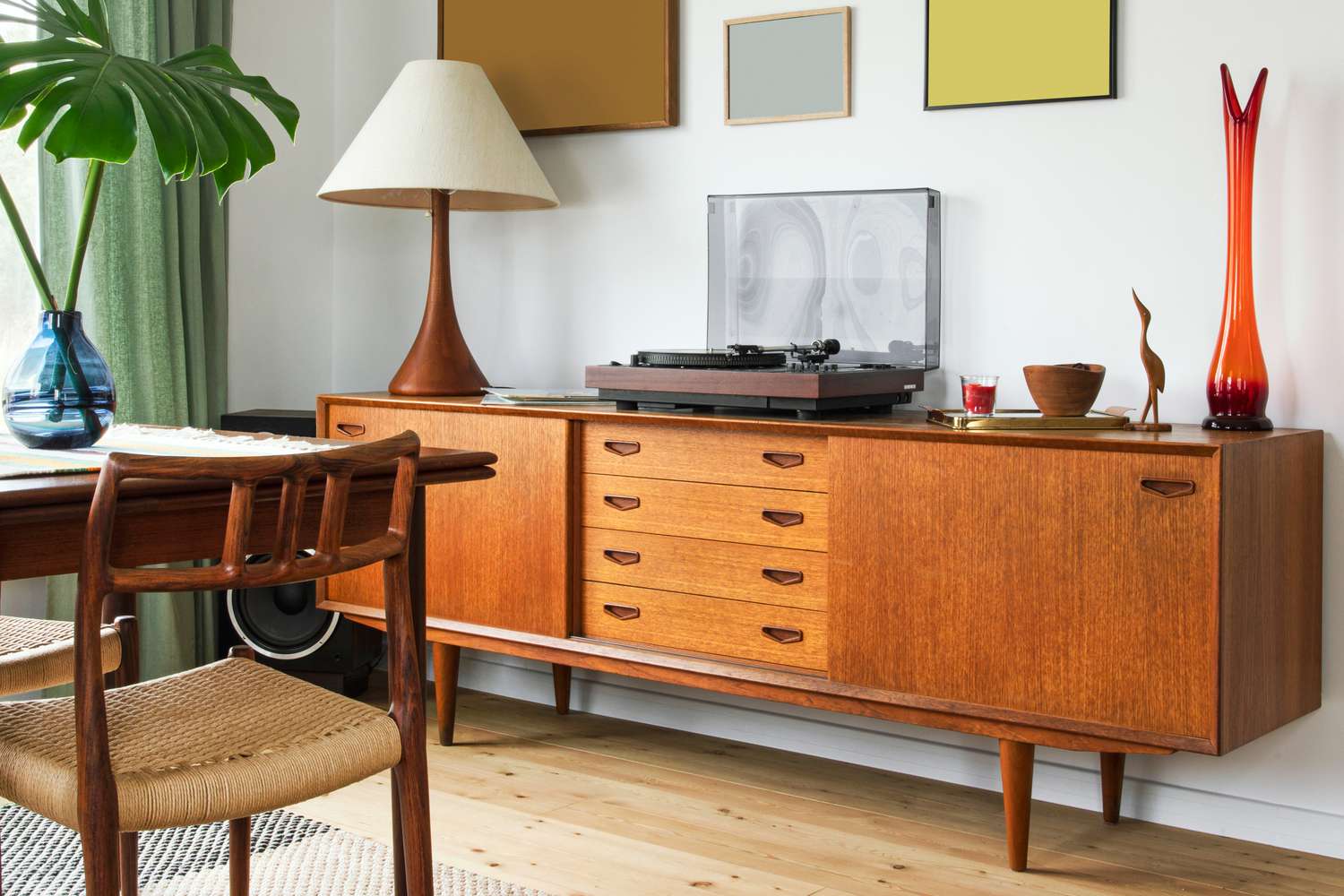 credenza table in living room