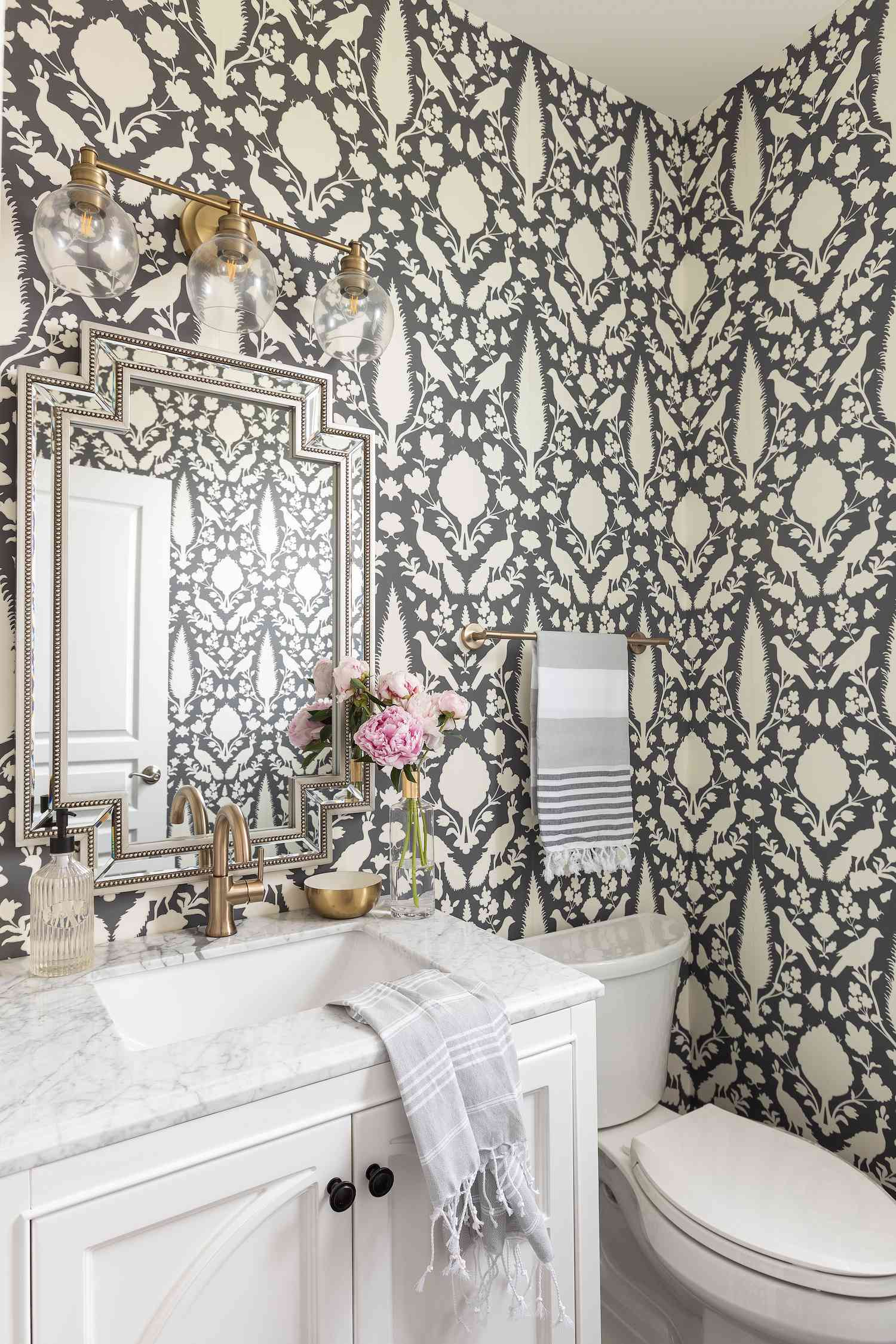 Elegant Glamourous Feminine jewel box bathroom
