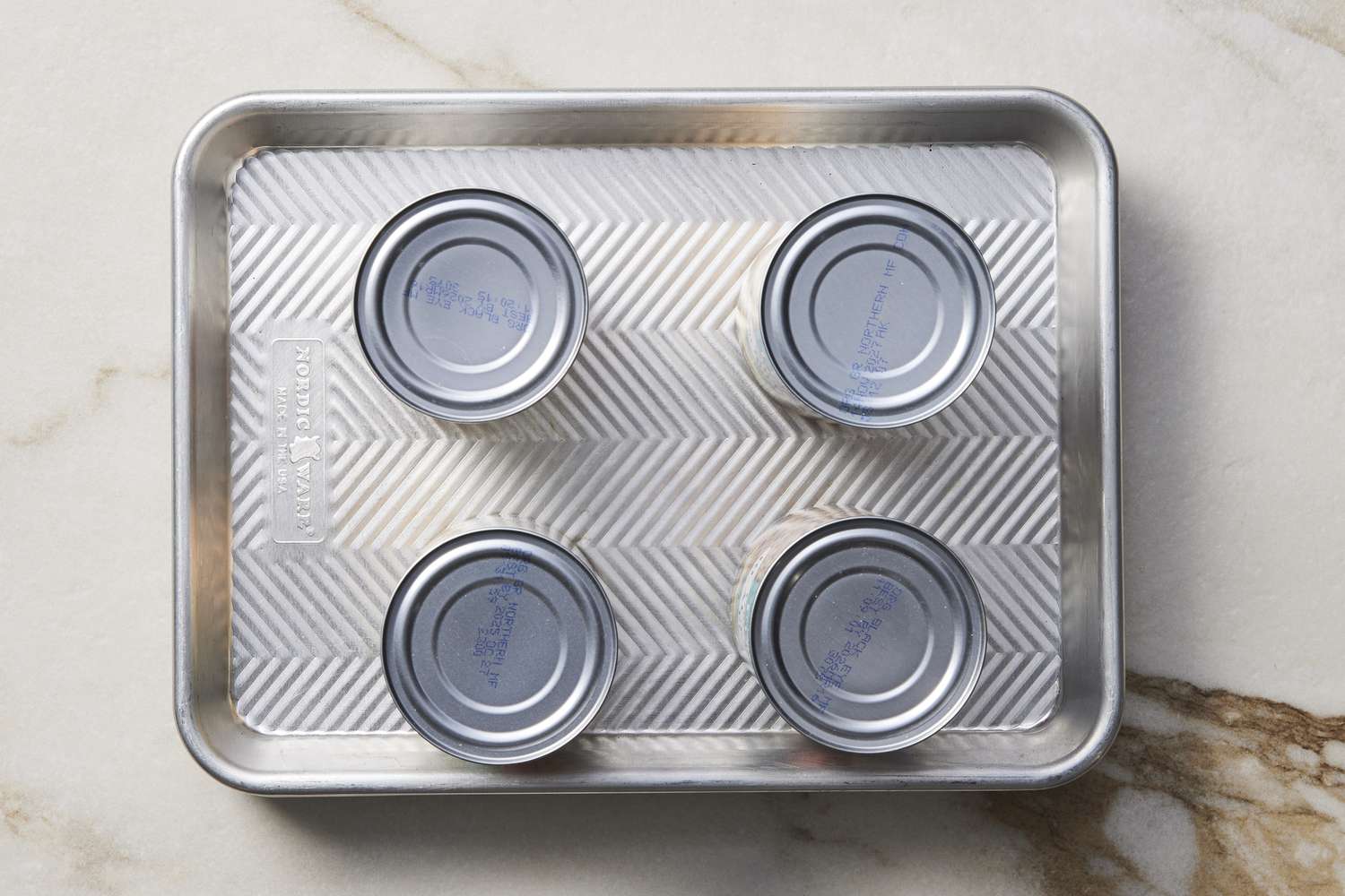 Pressing tofu with cans